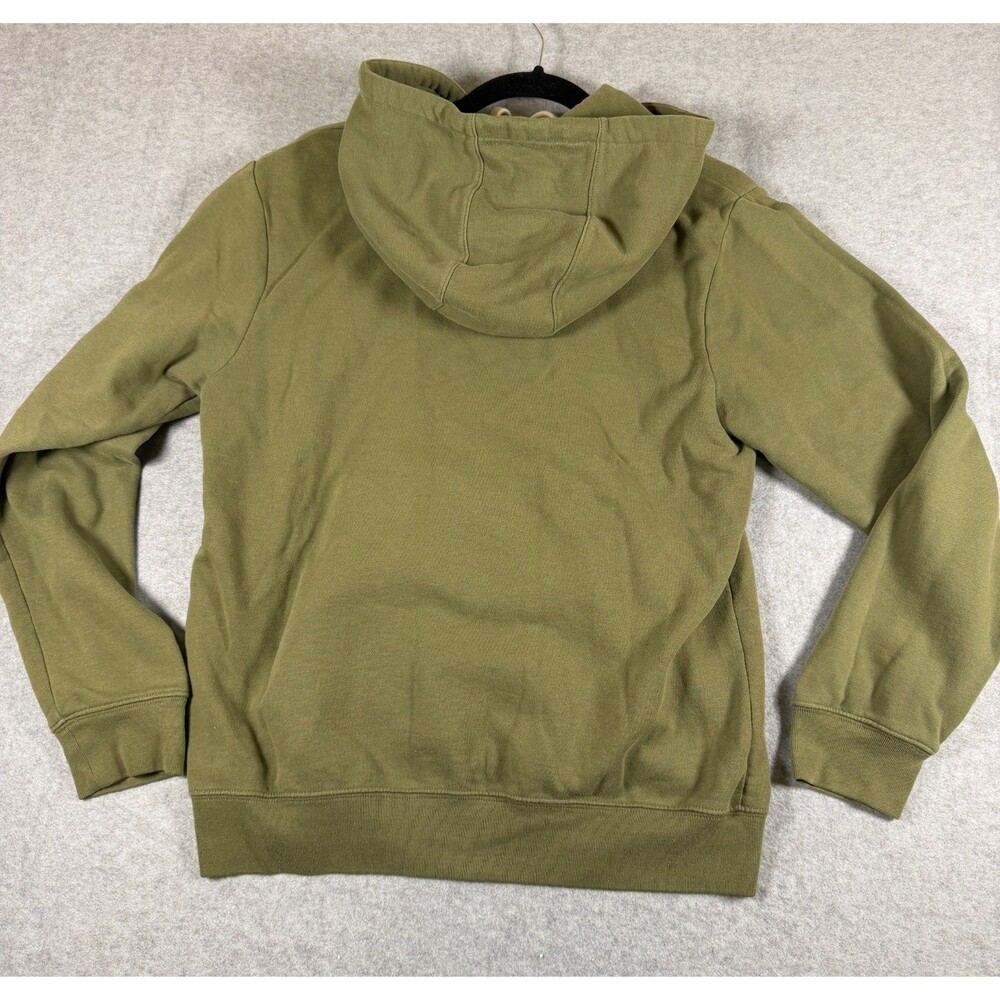 LLBean Olive Hoodie Sweatshirt Since 1912 Pullover Hooded Fleece Small SKU135 - Picture 3 of 9